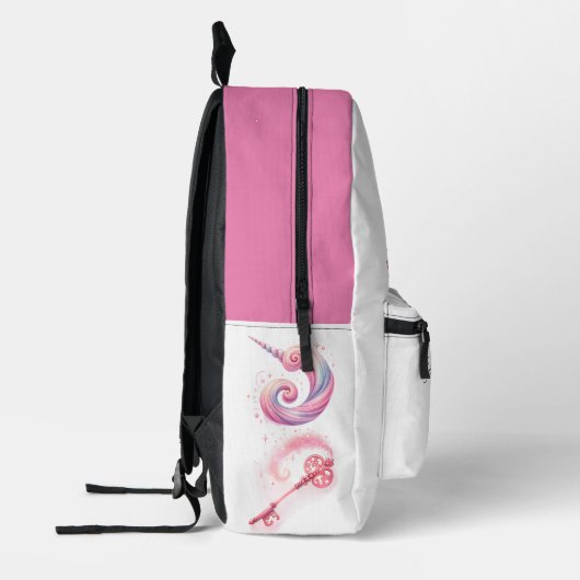 Aquarellfarbe Rosa Blume Frischgetränk Pilz Bedruckter Rucksack (Links)