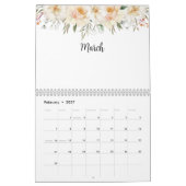 Aquarellfarbe Rosa Blume Kalender (Feb 2027)