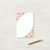 Aquarellfarbe Rosa Blume Post-it Klebezettel (Auf Schreibtisch)