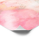 Aquarellfarbe Rosa Blumenuntergrund Fotodruck (Ecke)