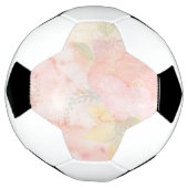 Aquarellfarbe Rosa Blumenuntergrund Fußball (Gedreht)