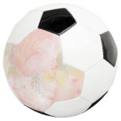 Aquarellfarbe Rosa Blumenuntergrund Fußball (Dreiviertel)