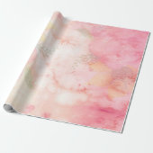 Aquarellfarbe Rosa Blumenuntergrund Geschenkpapier (Ungerollt)