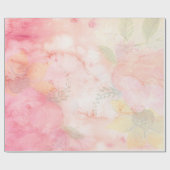 Aquarellfarbe Rosa Blumenuntergrund Geschenkpapier (Flach)