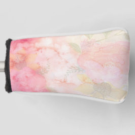 Aquarellfarbe Rosa Blumenuntergrund Golf Headcover