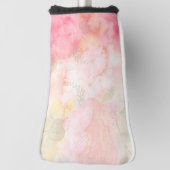 Aquarellfarbe Rosa Blumenuntergrund Golf Headcover (Rotieren 90)