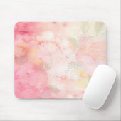 Aquarellfarbe Rosa Blumenuntergrund Mousepad (Mit Mouse)