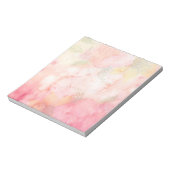 Aquarellfarbe Rosa Blumenuntergrund Notizblock (Rotiert)