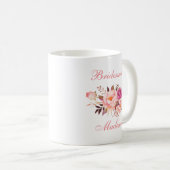 Aquarellfarbe Rosa Blumenzwiebelname Kaffeetasse (VorderseiteRechts)