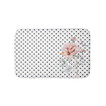 Aquarellfarbe Rosa Blüte auf schwarzen Punkten