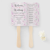 Aquarellfarbe Rosa Fächer (Vorne und Hinten)