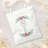 Aquarellfarbe Rosa Grüne Foliage Geschenktütchen (Ausgeschnitten)