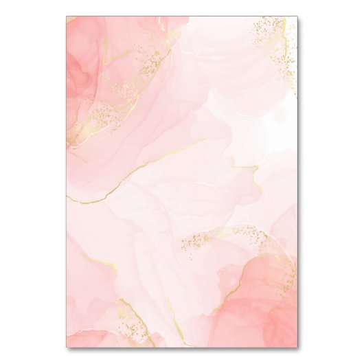 Aquarellfarbe Rosa Magenta Rose Tischnummer (Rückseite)