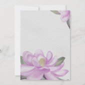 Aquarellfarbe Rosa Magnolia 50. Geburtstag Einladung (Rückseite)