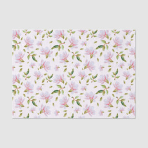 Aquarellfarbe Rosa Magnolia Blume Seidenpapier