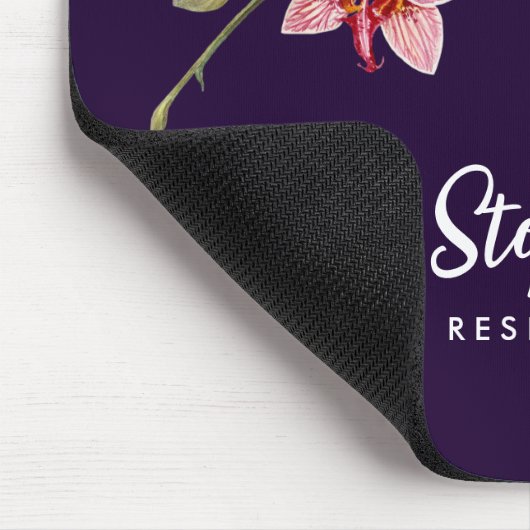 Aquarellfarbe Rosa Moth Orchideen Malerei Mousepad (Ecke)