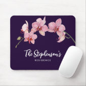 Aquarellfarbe Rosa Moth Orchideen Malerei Mousepad (Mit Mouse)