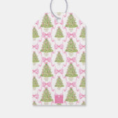 Aquarellfarbe Rosa Nutcracker Weihnachten Baum Geschenkanhänger (Rückseite)