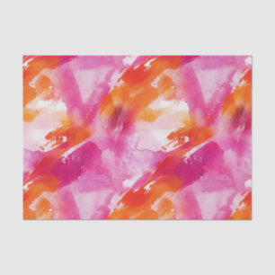 Aquarellfarbe Rosa Orange Abstrakt Seidenpapier