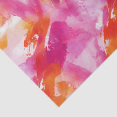Aquarellfarbe Rosa Orange Abstrakt Seidenpapier (Ausschnitt)