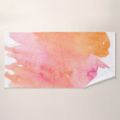Aquarellfarbe Rosa Orange Badehandtuch (Badehandtuch)