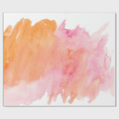 Aquarellfarbe Rosa Orange Geschenkpapier (Flach)