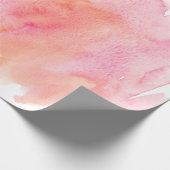 Aquarellfarbe Rosa Orange Geschenkpapier (Ecke)