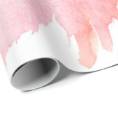 Aquarellfarbe Rosa Orange Geschenkpapier (Rolleneckpunkt)