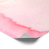 Aquarellfarbe Rosa Orange Poster (Ecke)