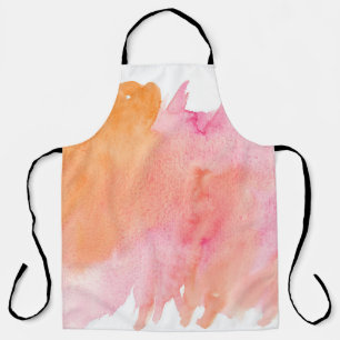 Aquarellfarbe Rosa Orange Schürze