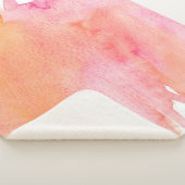 Aquarellfarbe Rosa Orange Sherpadecke (3/4)