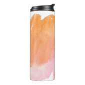 Aquarellfarbe Rosa Orange Thermosbecher (Nach links gedreht)