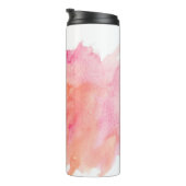 Aquarellfarbe Rosa Orange Thermosbecher (Nach rechts gedreht)