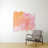 Aquarellfarbe Rosa Orange Wandteppich (Beispiel)