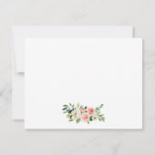 Aquarellfarbe Rosa Personalisiert Mitteilungskarte (Rückseite)