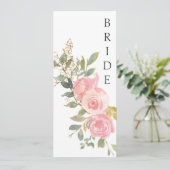 Aquarellfarbe Rosa Rosa Blumenstuhl Zeichen Menükarte