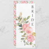 Aquarellfarbe Rosa Rosa Blumenstuhl Zeichen Menükarte