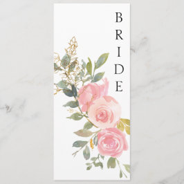 Aquarellfarbe Rosa Rosa Blumenstuhl Zeichen Menükarte