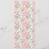 Aquarellfarbe Rosa Rosa Blumenstuhl Zeichen Menükarte (Rückseite)