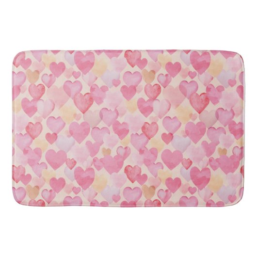 Aquarellfarbe Rosa und Gelbhörne niedlich romantis Badematte (Vorderseite)