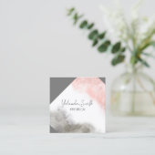 Aquarellfarbe Rosa und Grauminze sauber Brauch Quadratische Visitenkarte (Stehend Vorderseite)