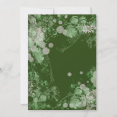 Aquarellfarbe Rosa und grüne botanische Hochzeit Einladung (Rückseite)