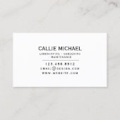 Aquarellfarbe Rosa und grüne gepunktete Pflanze Visitenkarte (Rückseite)