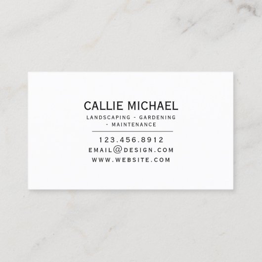 Aquarellfarbe Rosa und grüne gepunktete Pflanze Visitenkarte (Rückseite)