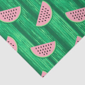 Aquarellfarbe Rosa und grünes Wassermelone Muster Seidenpapier (Detail)