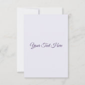 Aquarellfarbe Rosa und Lila Hydrangea-Blume Dankeskarte (Rückseite)