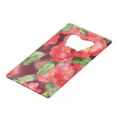 Aquarellfarbe Rosa und Rote Rosen Geldkarten Flaschenöffner (Vorderseite Schrägansicht)