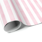 Aquarellfarbe Rosa und weiße Streifen Geschenkpapier (Rolleneckpunkt)
