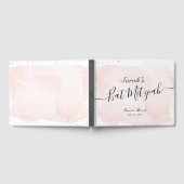 Aquarellfarbe Rosa x Gold Bat Mitzvah Gästebuch (Voll)