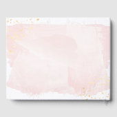 Aquarellfarbe Rosa x Gold Bat Mitzvah Gästebuch (Rückseite)